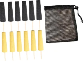12Pcs Pottery Sponges for Clay Making and Cleaning, Sponge and Wood Material with Storage Bag
