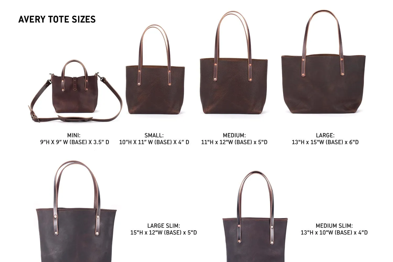AVERY LEATHER TOTE BAG - MEDIUM - SADDLE