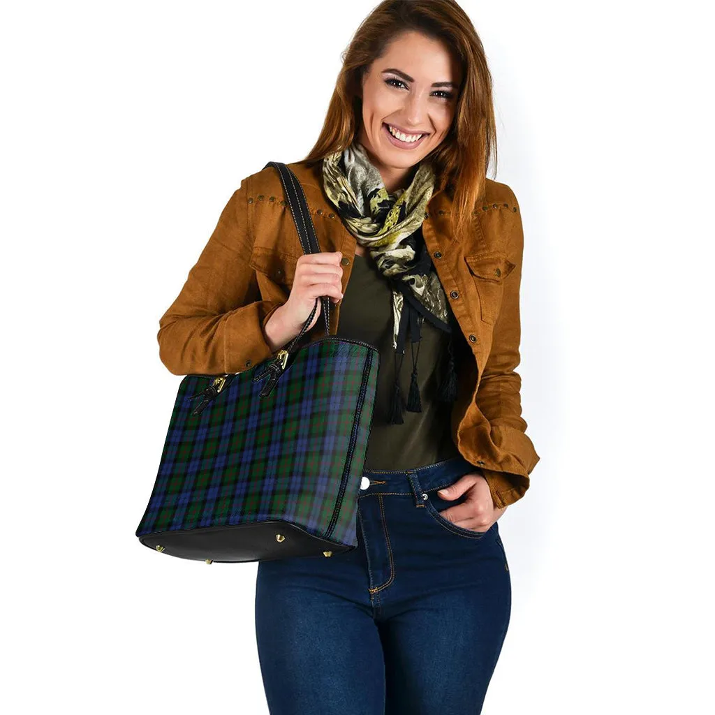 Baird Tartan Leather Tote Bag