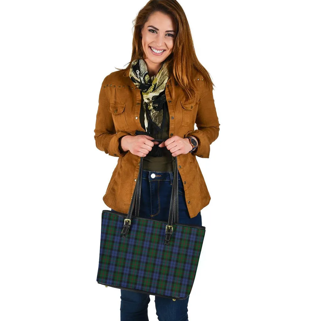 Baird Tartan Leather Tote Bag