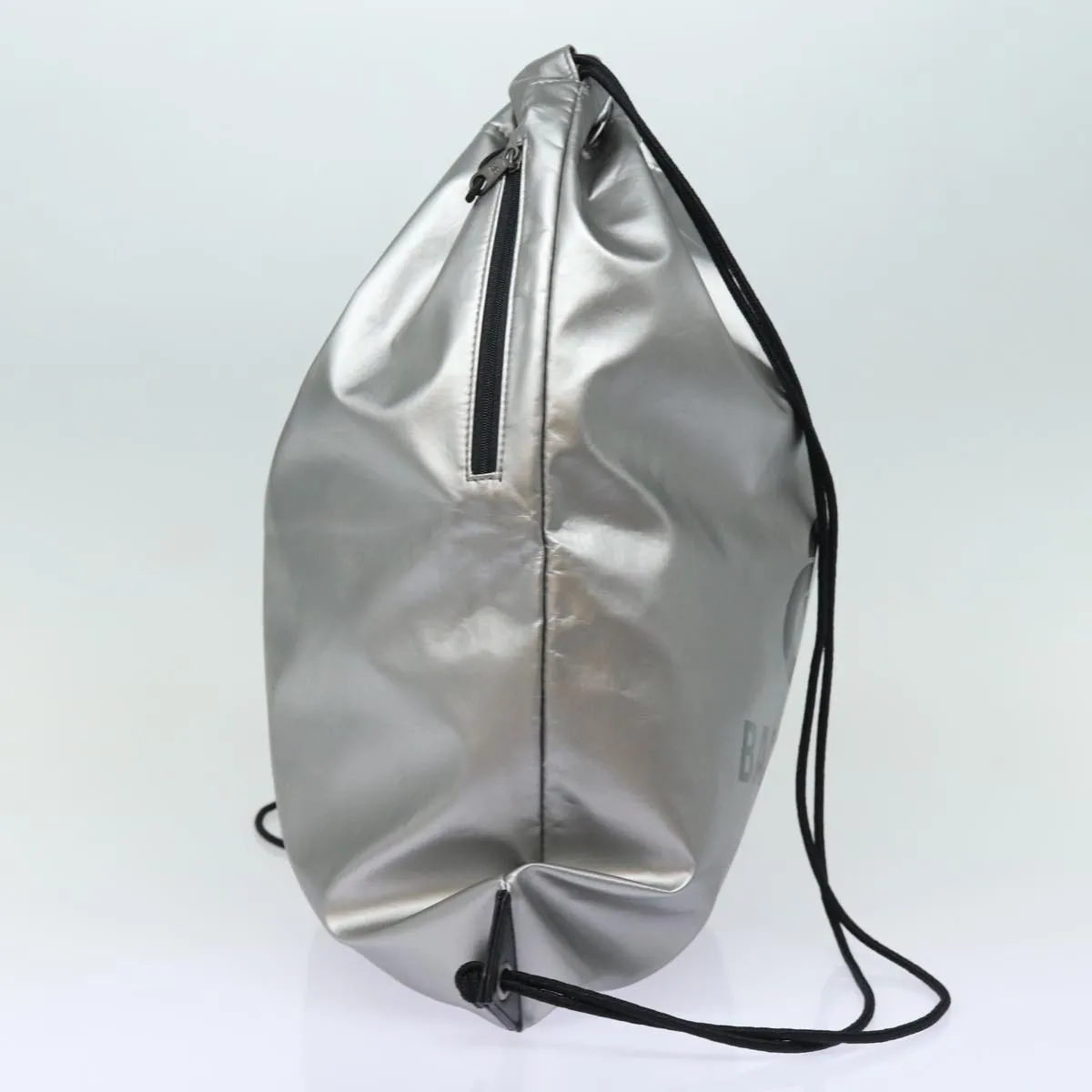 BALENCIAGA BB Explorer Backpack Nylon Silver 593648 Auth 74772