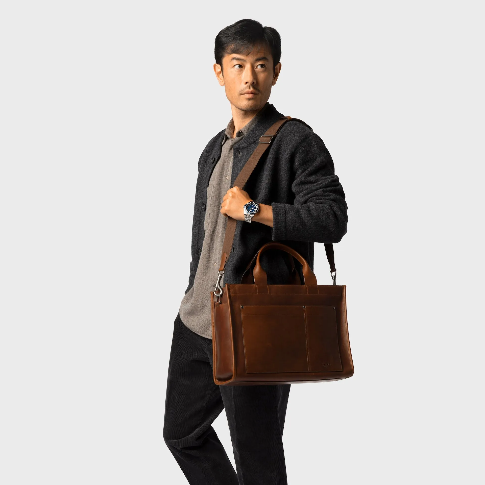Bert Zip Brief Tote