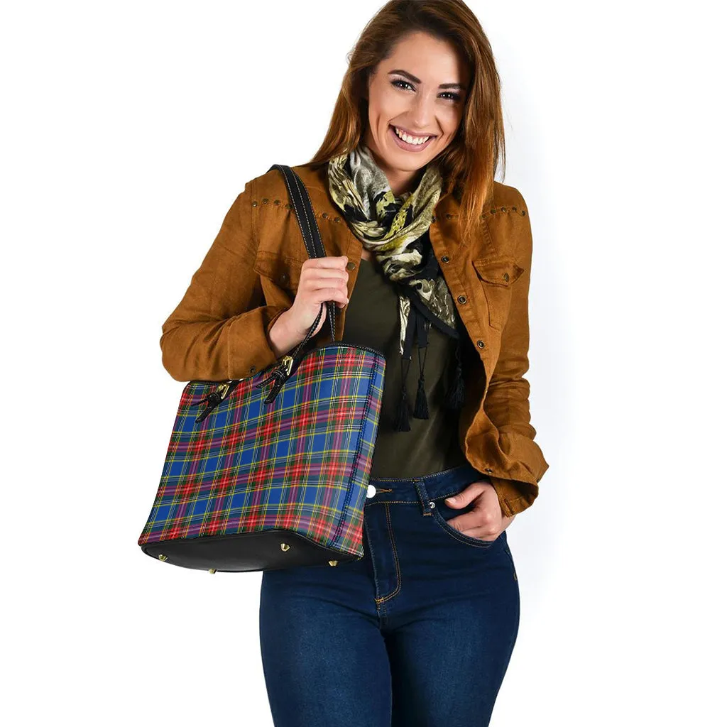 Bethune Tartan Leather Tote Bag