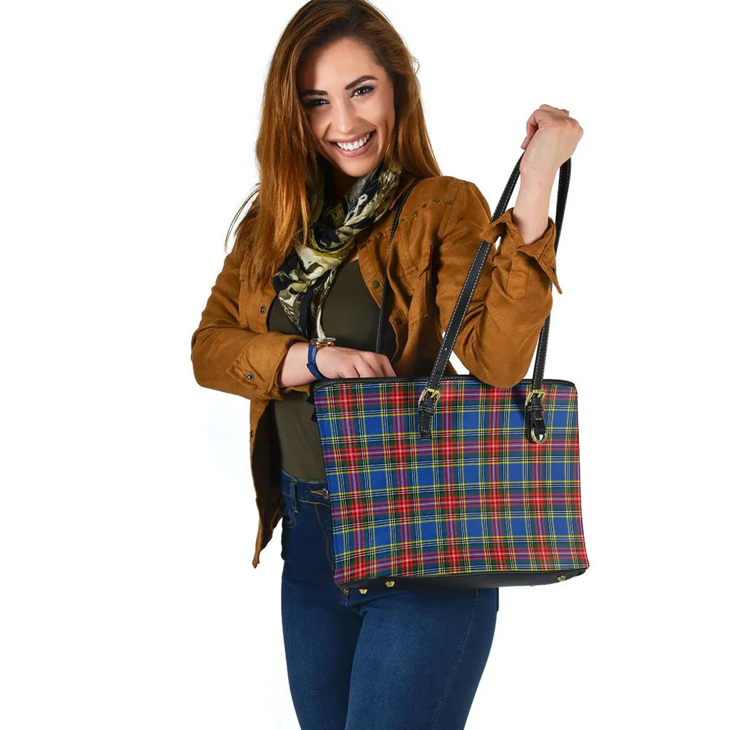 Bethune Tartan Leather Tote Bag