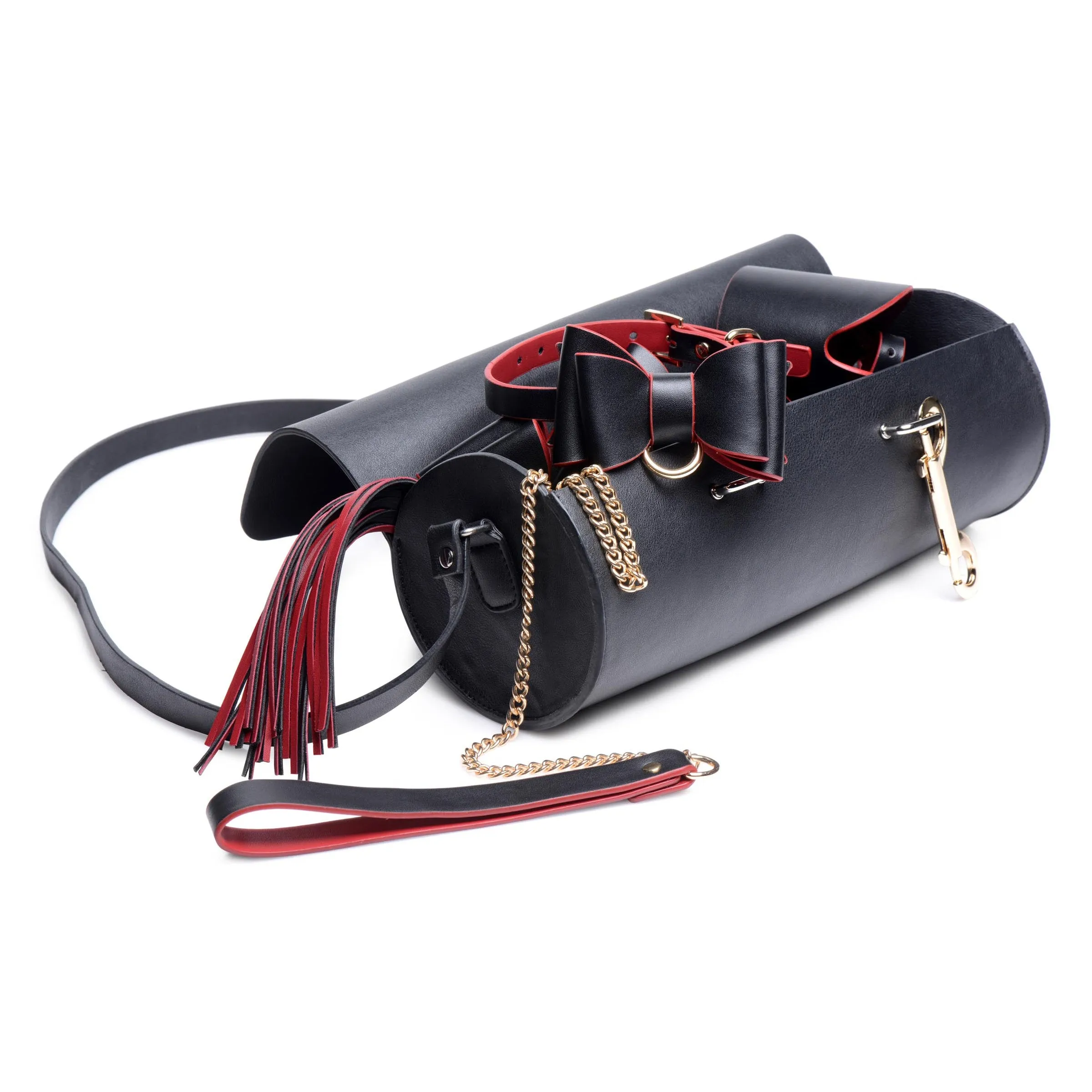Bondage To Go Black and Red Bow Bondage Set with Carry Case
