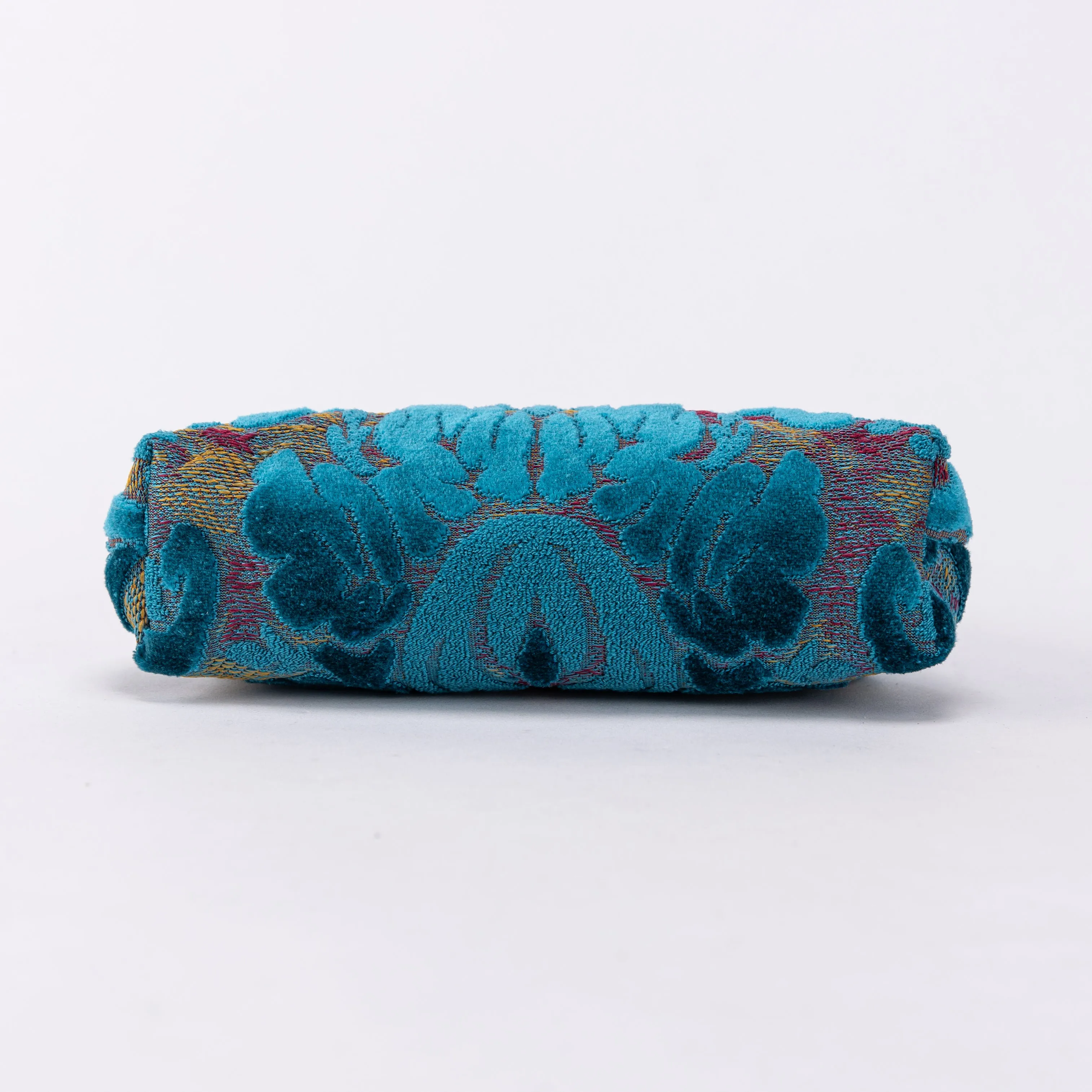 Burnout Velvet Aqua Blue Alma Clutch