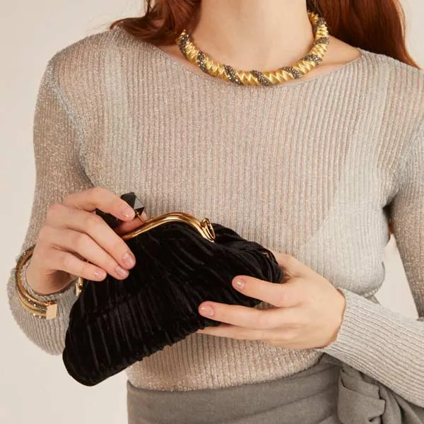 Candy Mini Black | Velvet Bag