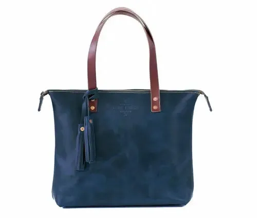 Classic American Leather Tote Bag