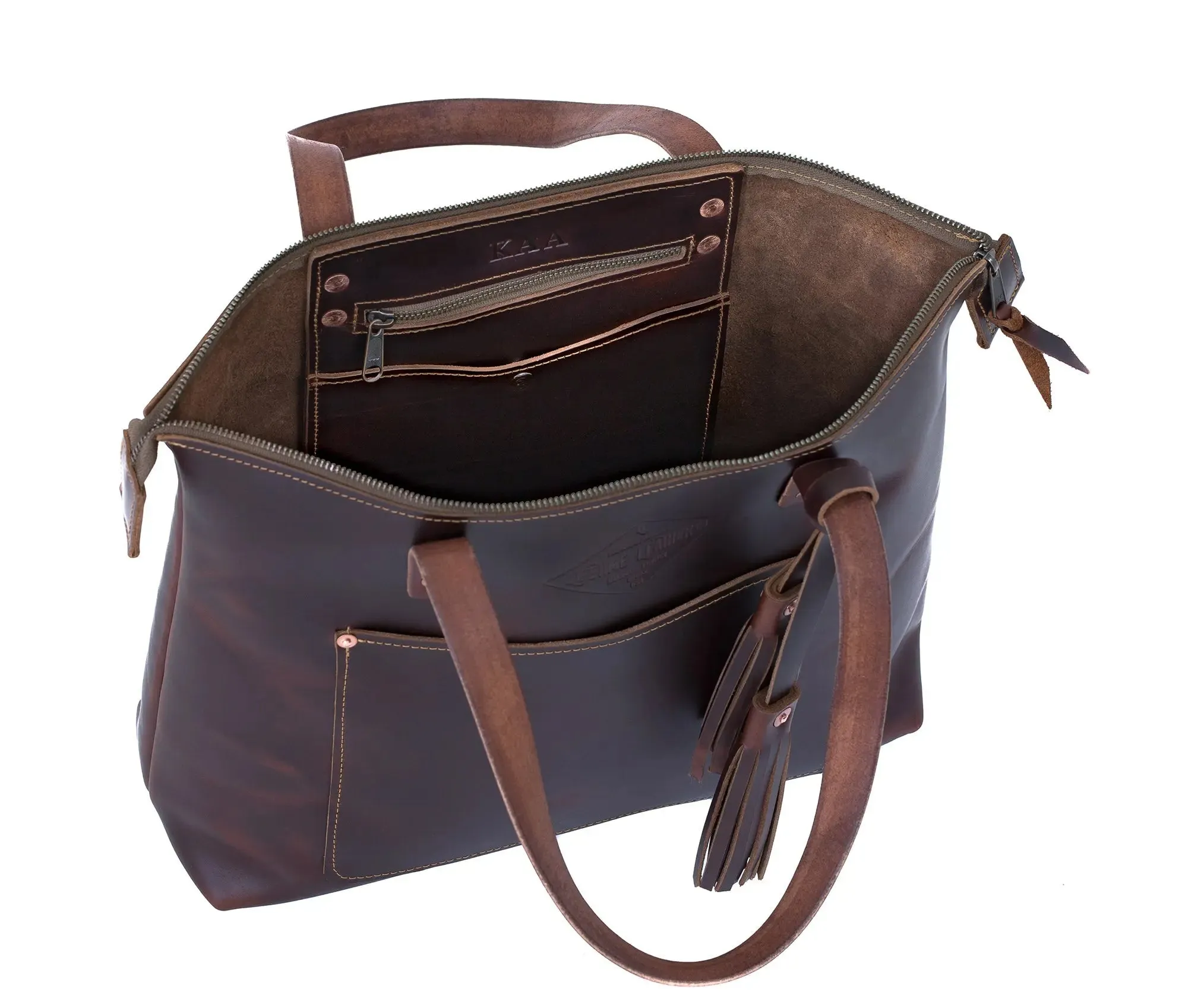Classic American Leather Tote Bag
