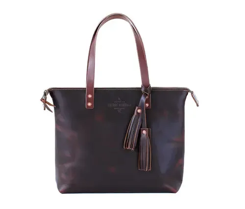 Classic American Leather Tote Bag