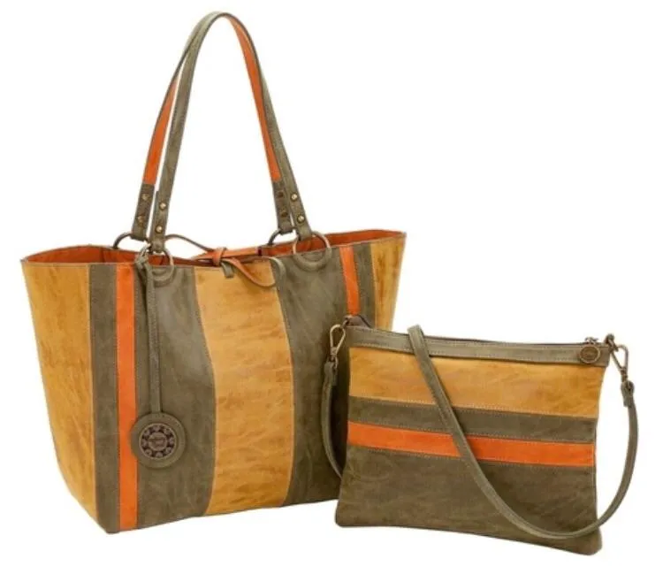 Colorblock Reversible Medium Tote