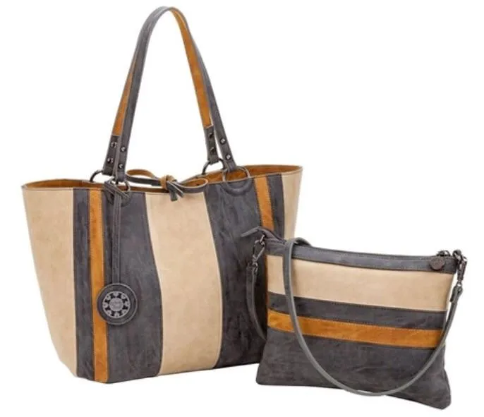 Colorblock Reversible Medium Tote