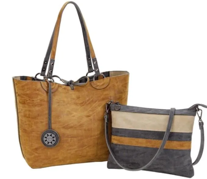 Colorblock Reversible Medium Tote