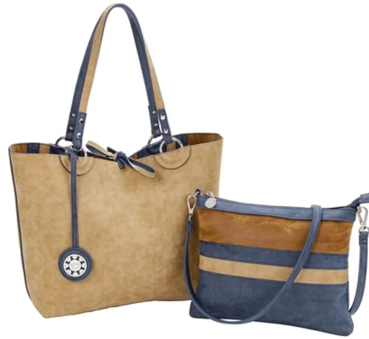 Colorblock Reversible Medium Tote