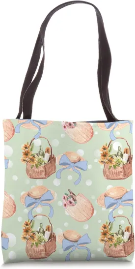Cottagecore Romantic Picnic Art Tote Bag