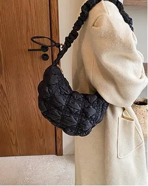 Cute Handbag Purse for Women, Chic Sling Purse Shoulder Handbags Puffer Bags for Women Ladies Casual Aesthetic Kawaii