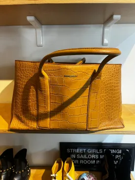 DSquared2 Tan Reptile Embossed Leather Tote