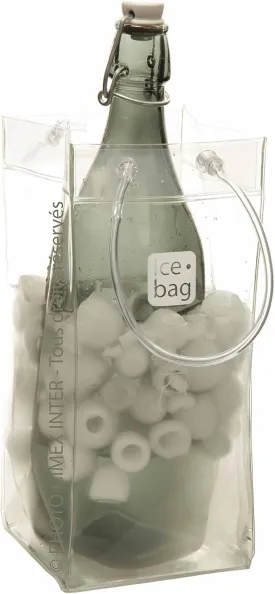 Durable PVC Water Resistant Wine Ice Bag - Dim: 6"Dx 6"W x 9"H