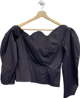 Elaine Hersby Black Off-Shoulder Top UK S/M
