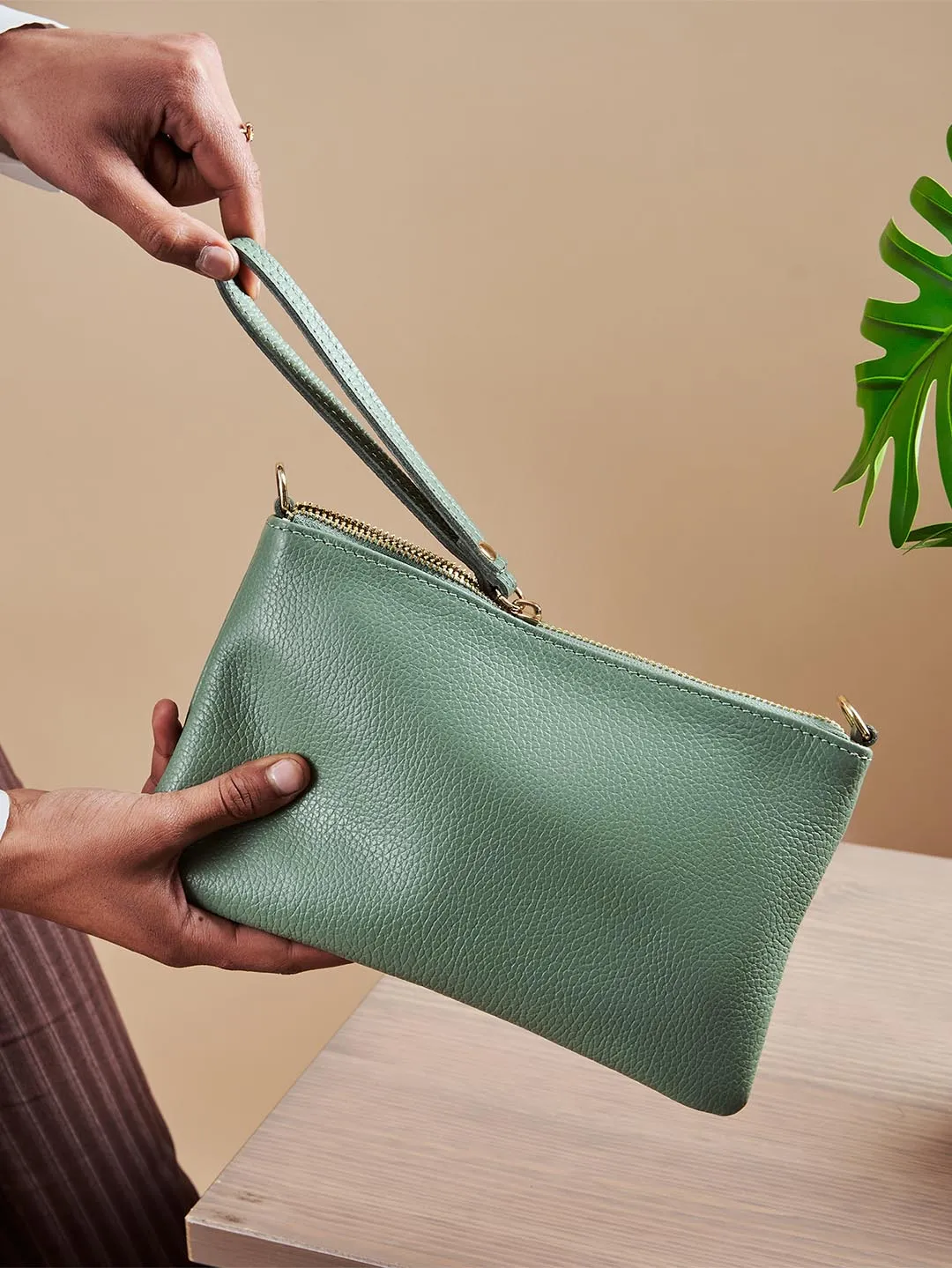 Eleganza Duo-Size Leather Purse