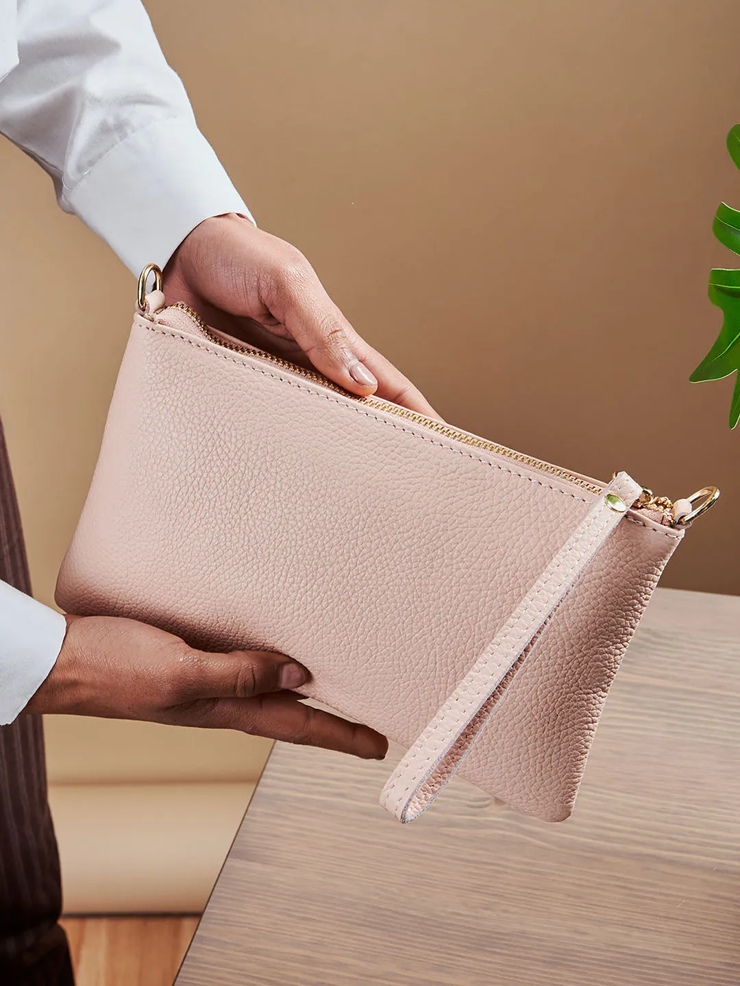 Eleganza Duo-Size Leather Purse