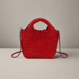 Emaline Red Mini Tote BC Bag with Braided Strap