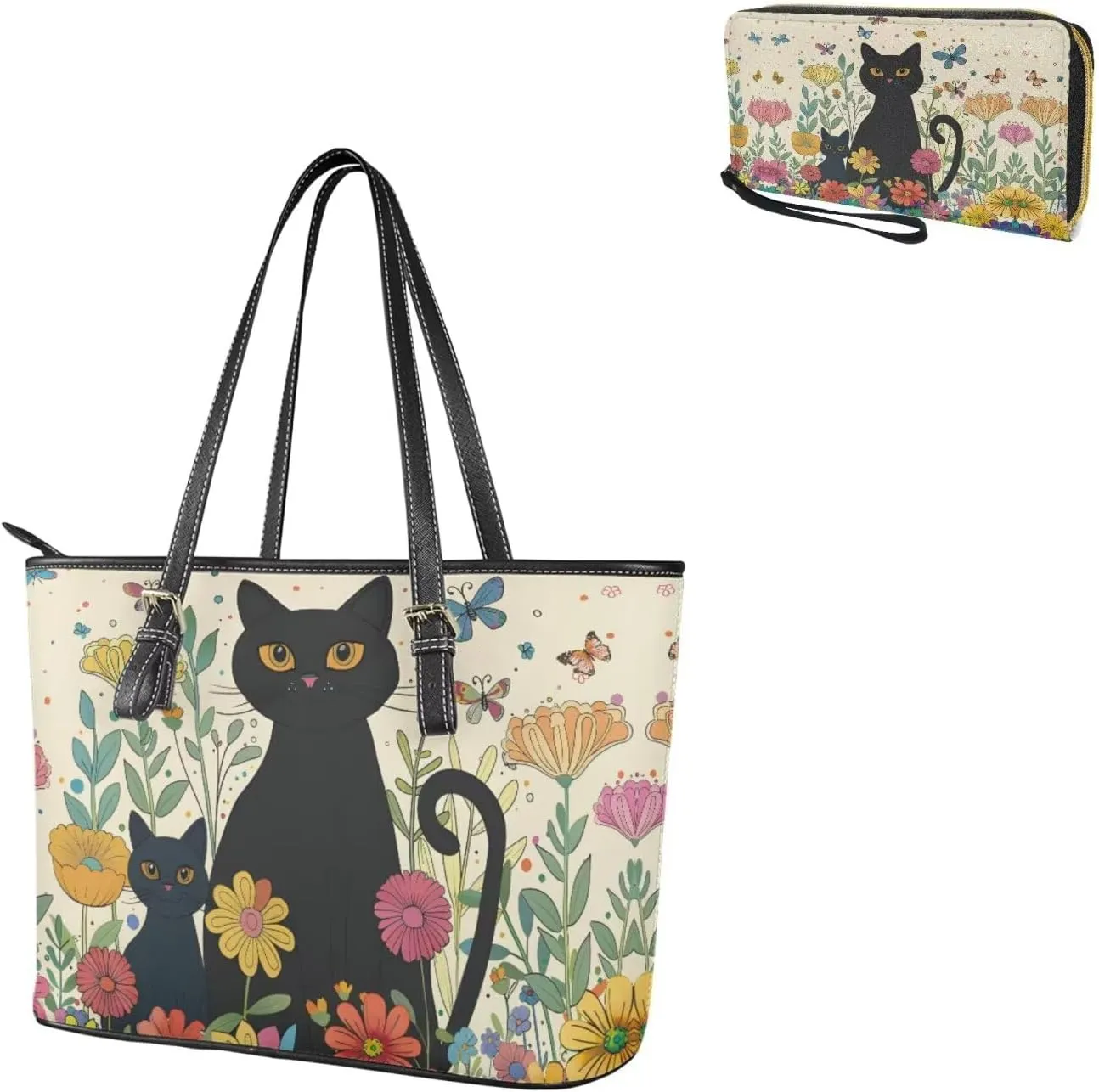 Fashion Purse and Wallet Set for Women Travel Outdoor Shopping Work
