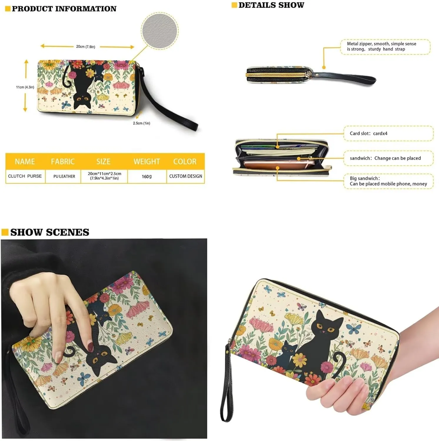Fashion Purse and Wallet Set for Women Travel Outdoor Shopping Work