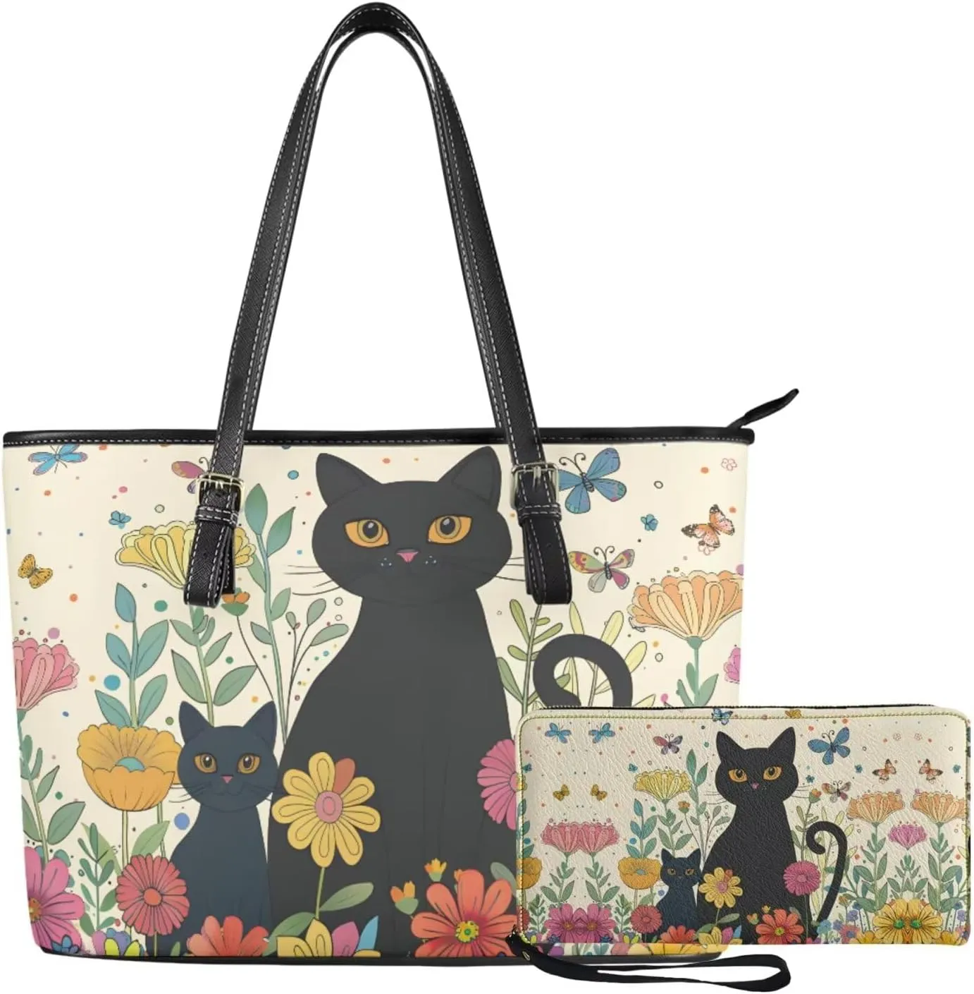 Fashion Purse and Wallet Set for Women Travel Outdoor Shopping Work