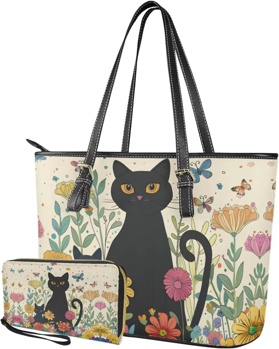Fashion Purse and Wallet Set for Women Travel Outdoor Shopping Work