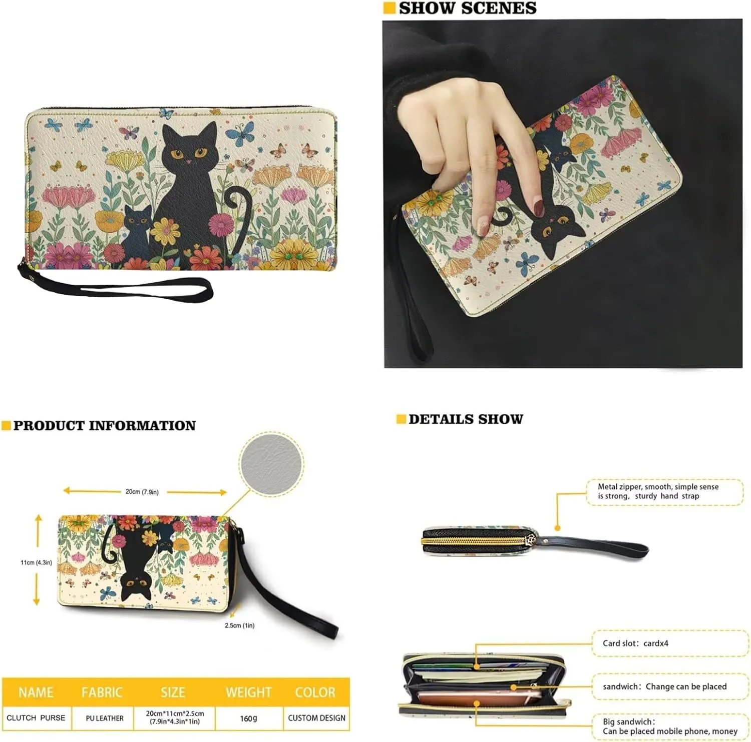 Fashion Purse and Wallet Set for Women Travel Outdoor Shopping Work