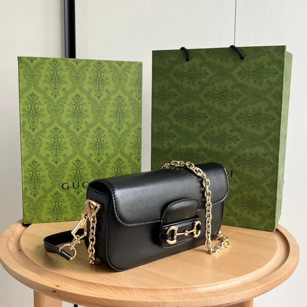 GC513 Horsebit 1955 Small Shoulder Bag / 9.4"W x5.1"H x 2.2"D