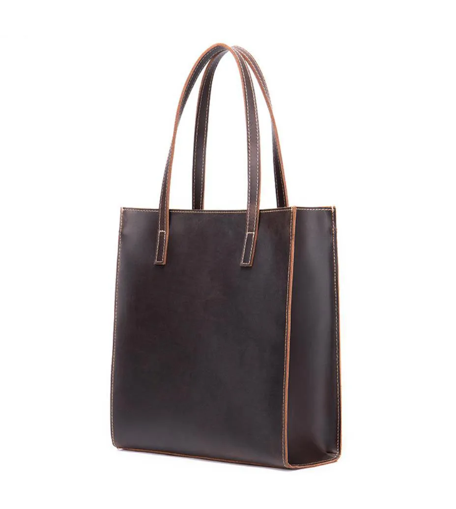 Genuine Leather Tote Bag for Women Shoulder Bag Handbag, Everyday Large Capacity Bag, Birthday Gift for Her
