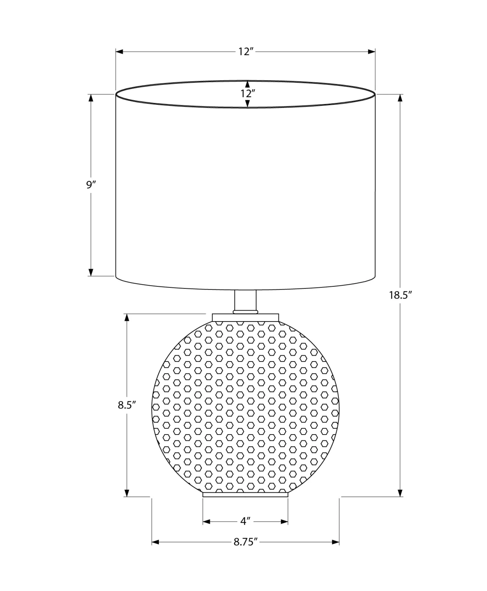 GlowLite 19"H Grey Resin Table Lamp - Modern Illumination with Ivory/Cream Shade
