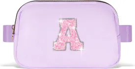 Graduation Gift for Teen Girls Kids Daughter Her - Birthday Gifts for 3 4 5 6 7 8 9 10 11 12 13 Year Old Girls,Fanny Pack Crossbody Bag Purse Belt Bag Cute Trendy Stuff | Lavender,Initial A