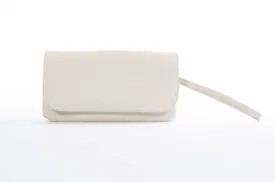 Handmade Italian Leather Clutch - Roma - Luna White