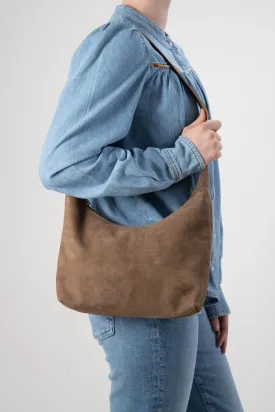 Harpers Emporium Shoulder Bag in Walnut Suede