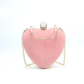 Heart-Shaped Diamonds Crystal Clutch