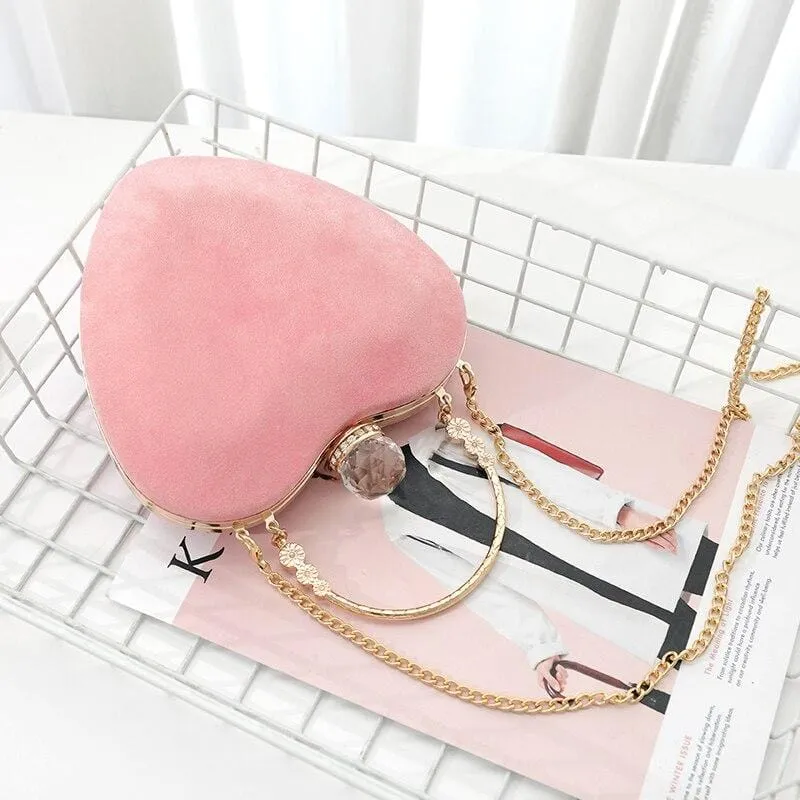 Heart-Shaped Diamonds Crystal Clutch