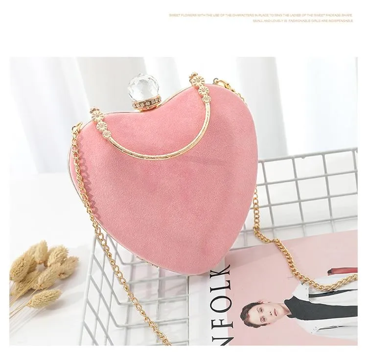 Heart-Shaped Diamonds Crystal Clutch