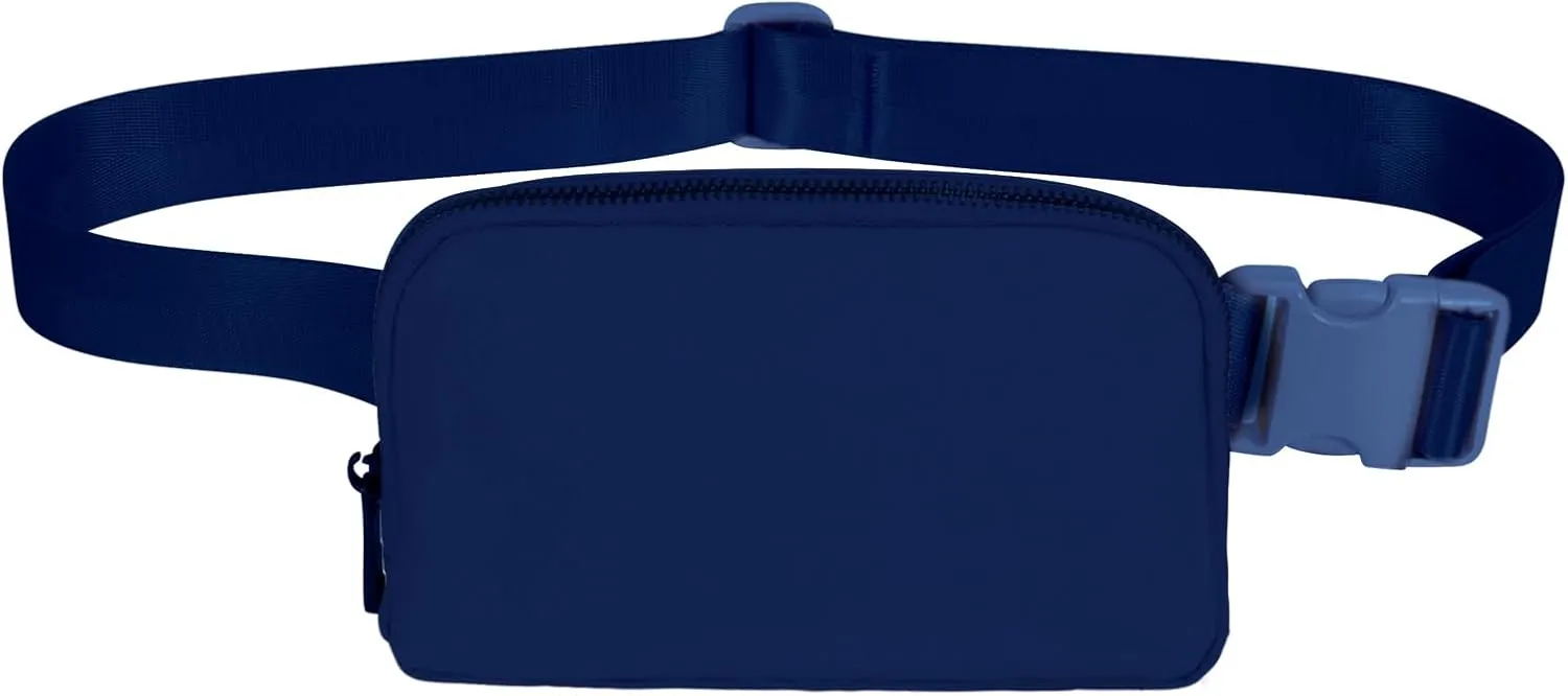 INTINI Everywhere Belt Bag  Small, Slim, and Stylish Mini Crossbody Fanny Pack for Women 50 Inch Waist (S - Blue)