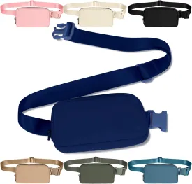 INTINI Everywhere Belt Bag  Small, Slim, and Stylish Mini Crossbody Fanny Pack for Women 50 Inch Waist (S - Blue)