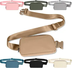INTINI Everywhere Belt Bag  Small, Slim, and Stylish Mini Crossbody Fanny Pack for Women 50 Inch Waist (S - Camel)