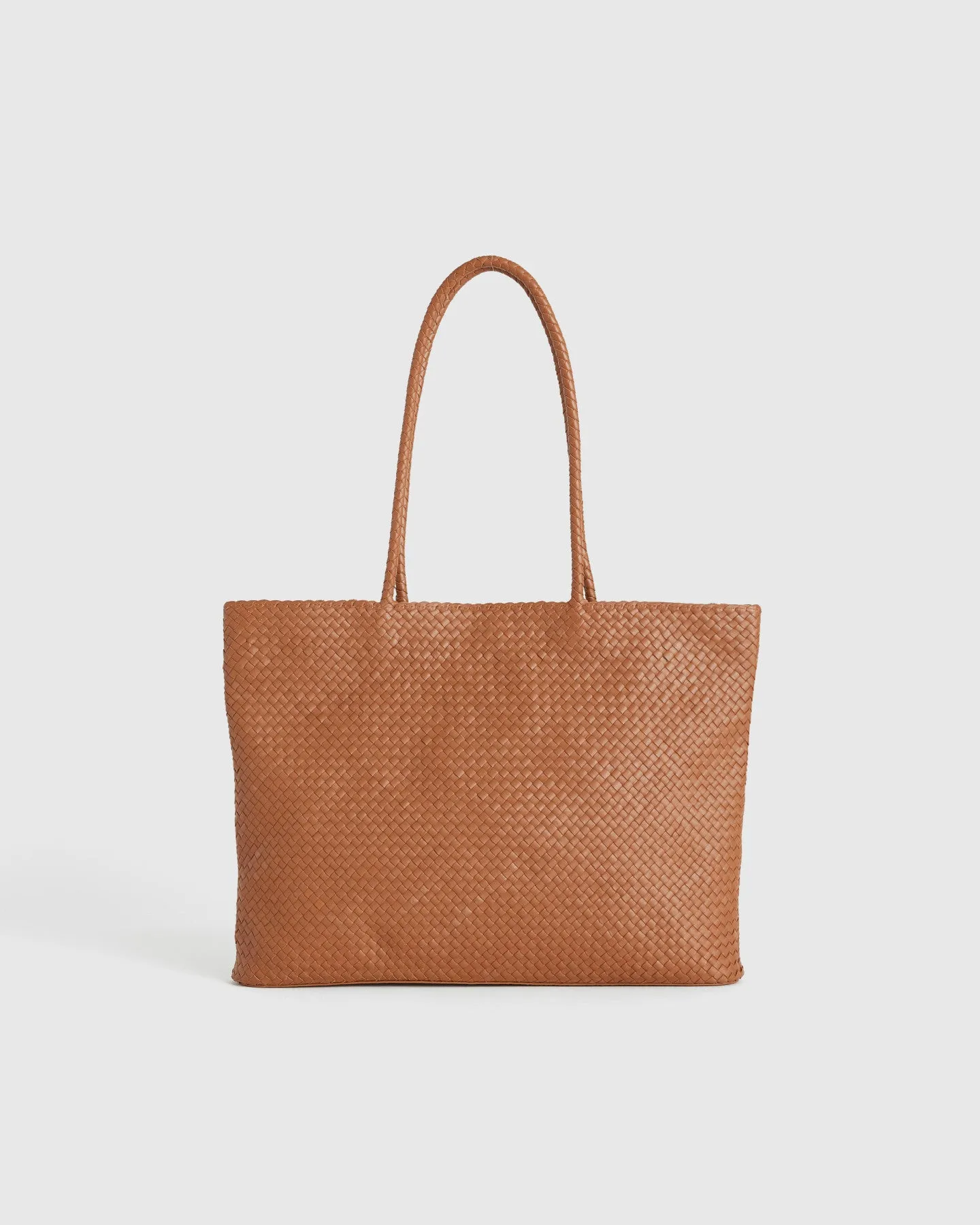 Italian Leather Small Handwoven Tote