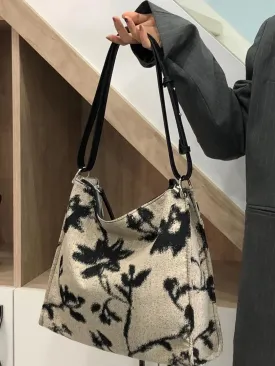 Jacquard fabric tote bag
