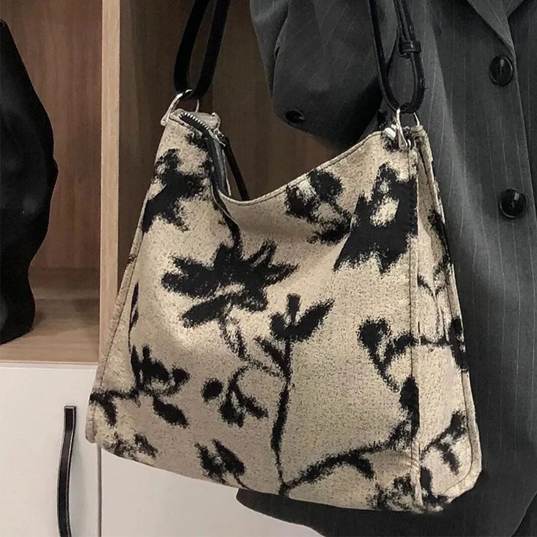Jacquard fabric tote bag