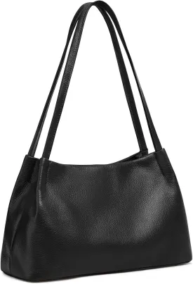 Kattee Leather Purses and Handbags for Women, Soft Genuine Leather Shoulder Hobo Bags with Top Magnetic Snap Closure