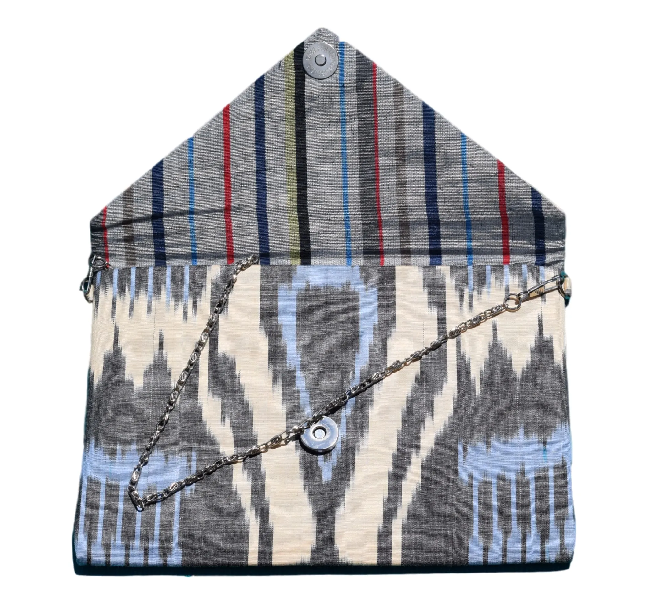 Kenan Silk Ikat Envelope Clutch - Large
