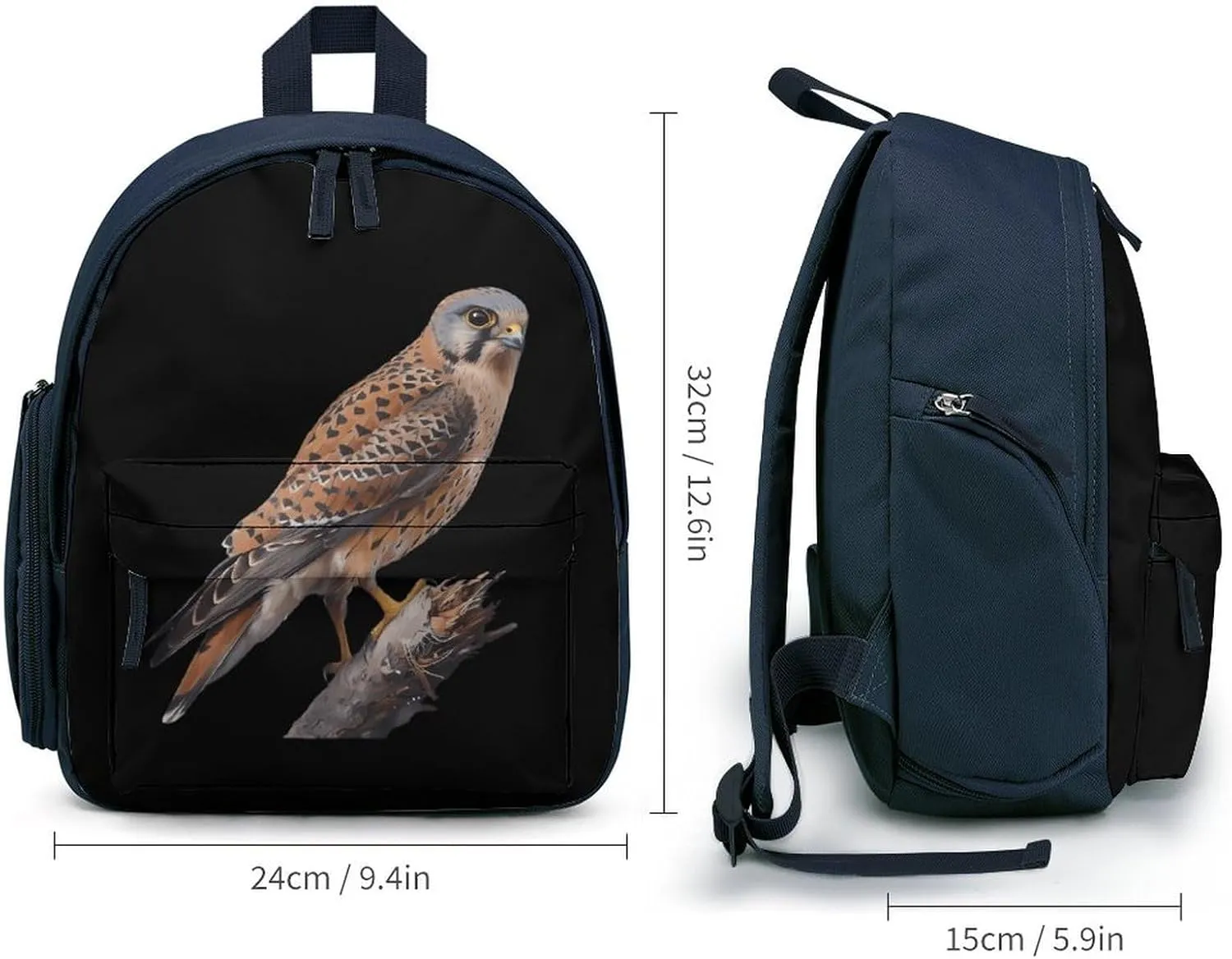 Kestrel Bird Cute Backpack Daily Casual Daypack Travel Mini Bag with Adjustable Strap Blue-style-17