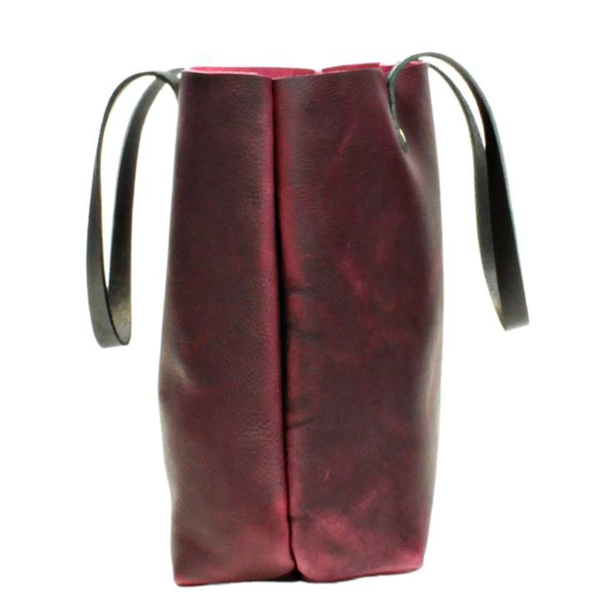 Large Burgundy Leather Tote